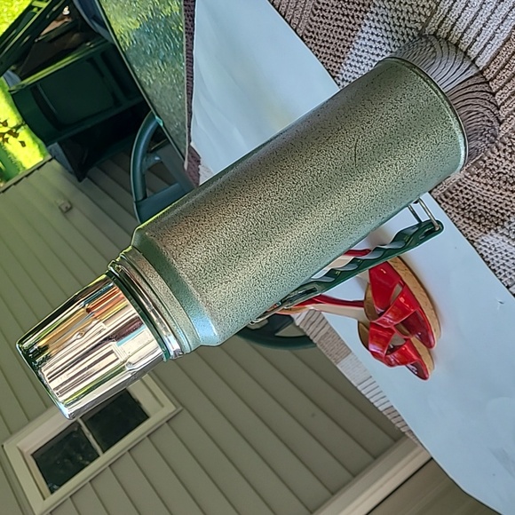 Stanley Vintage Aladdin Insulated Steel Thermos‎ Bottle Green Quart 950 mL USA - Picture 3 of 12